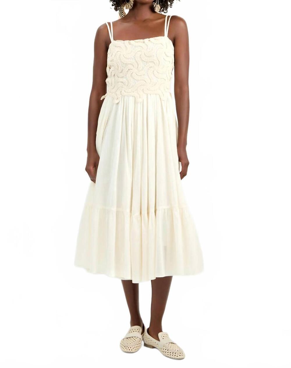 NEW TRINA TURK bayo midi dress in bonita beige